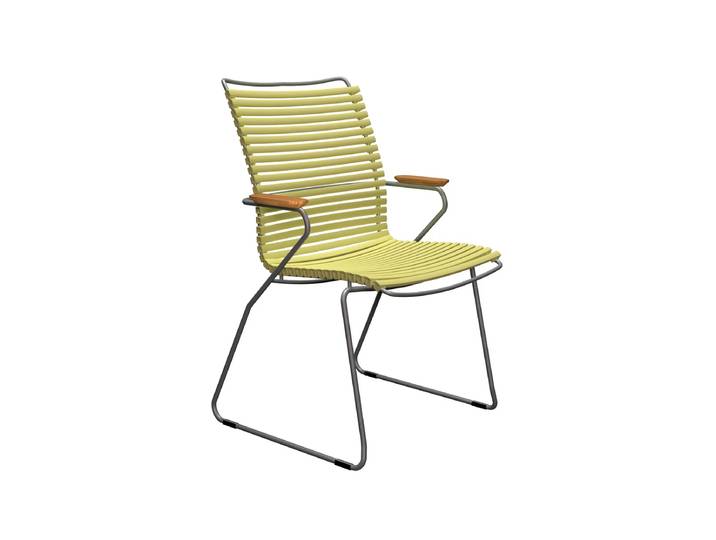 HOUE - CLICK Outdoor Dining Armlehnstuhl mit hoher Lehne, lemon zest