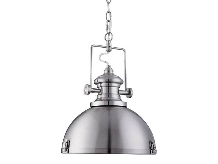 Zeitgenössische Aufhängung Louisiana Stahl Silber Polycarbonat 1 Licht E27