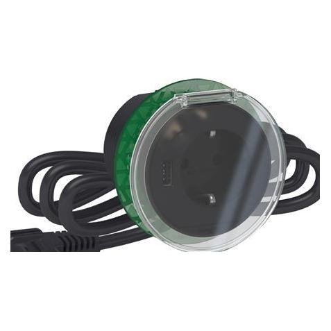 Schneider Electric Transperant låg til bord stikkontakt (INS44031)