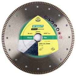 Klingspor 325392 DT 900 FT Special Diamanttrennscheibe Durchmesser 115 mm Bohrungs-Ø 22.23 mm Feinsteinzeug, Kacheln, Ofenkacheln, glasiert, Granit, Schiefer 1