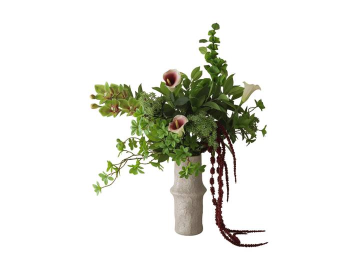 Botané Wild Grove Kunstblumenstrauß Calla-Cymbidium-Orchidee-Wilde Möhre, 112 cm, 16 St.