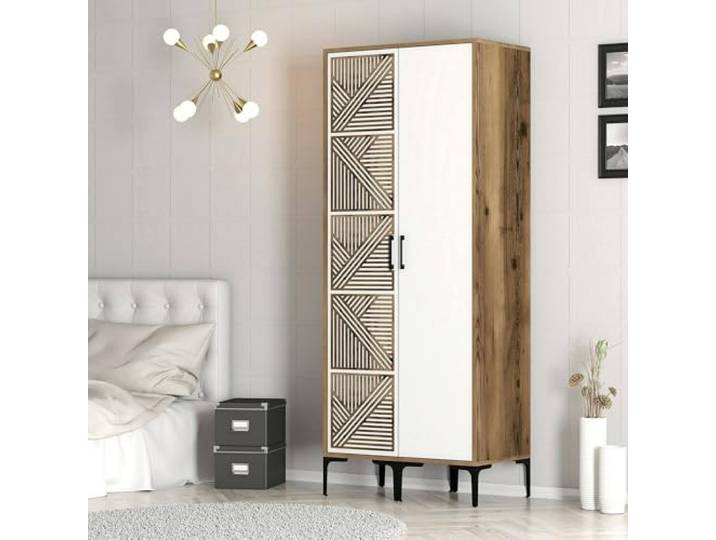 Dmora Kleiderschrank 2-türig Algol 80x201,4 cm Braun