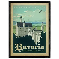 POSTER Bayern Vintage A4 Rahmenlos