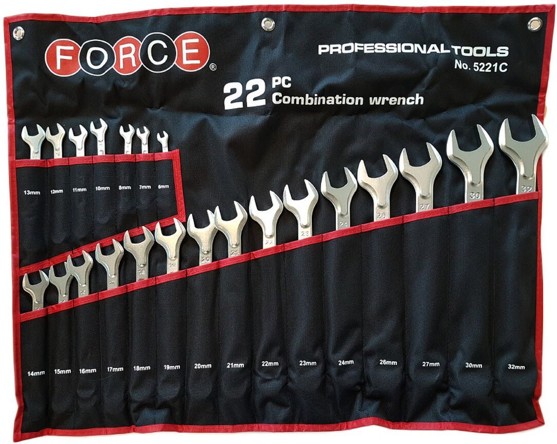 FORCE 5221C Ring-Maulschlüssel-Satz