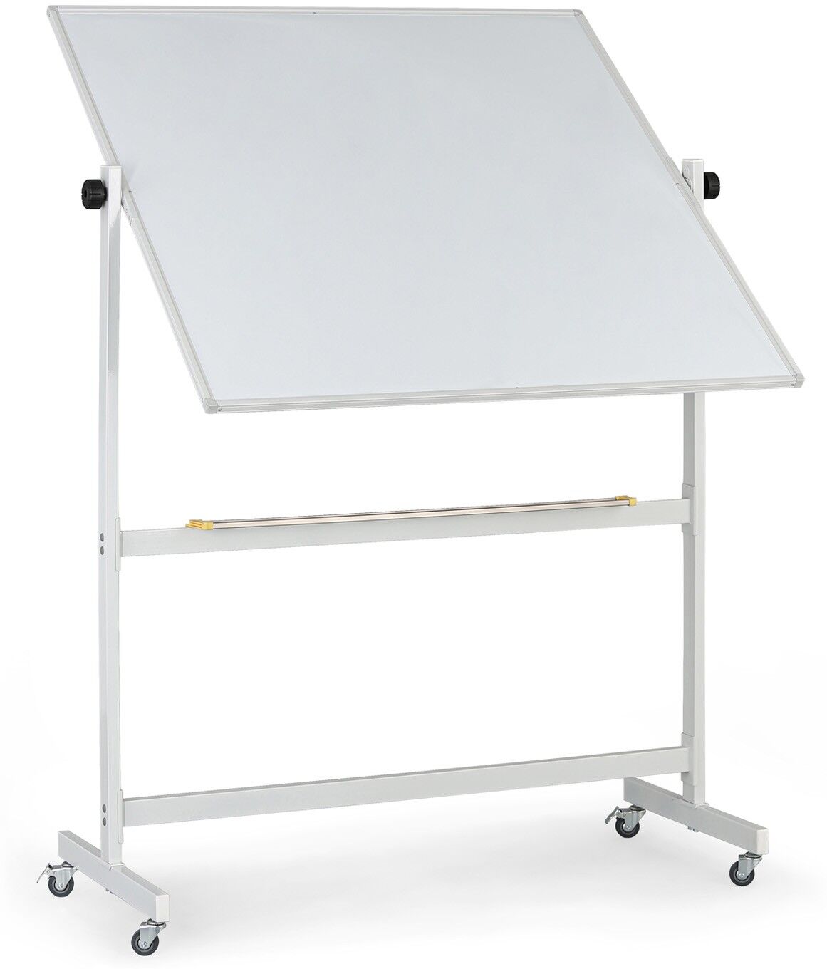 B2B Partner Mobiles, drehbares, magnetisches Whiteboard, lackierte Oberfläche, 1200 × 1200 mm