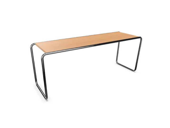 THONET table basse B 10 (Clear varnished - Hêtre I and acier chromée)