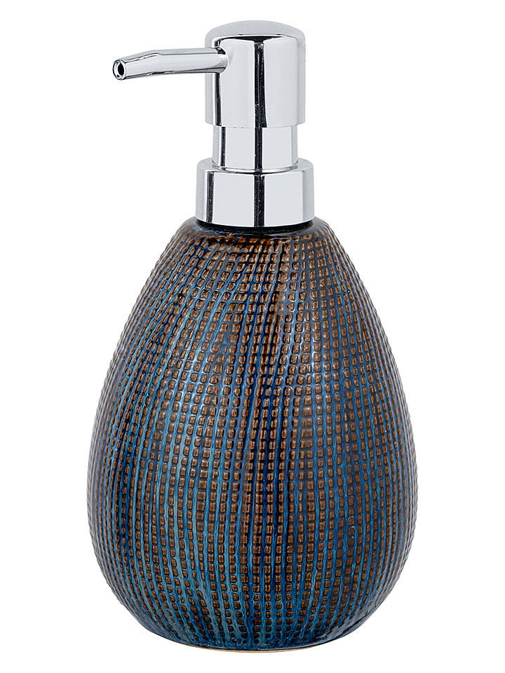 Schöner Wohnen Kollektion Seifenspender ''Ronta'' in Blau/ Braun - 450 ml - onesize