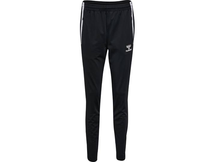 Trainingshose HUMMEL HMLLEAD 2.0 TRAINING PANTS WOMAN , Damen, Gr. XXL, N-Gr, schwarz-weiss (schwarz), Obermaterial: 95% Polyester, 5% Elasthan, Hosen Trainingshose, mit BEECOOL-Technologie, atmungsaktiv, schnelltrocknend
