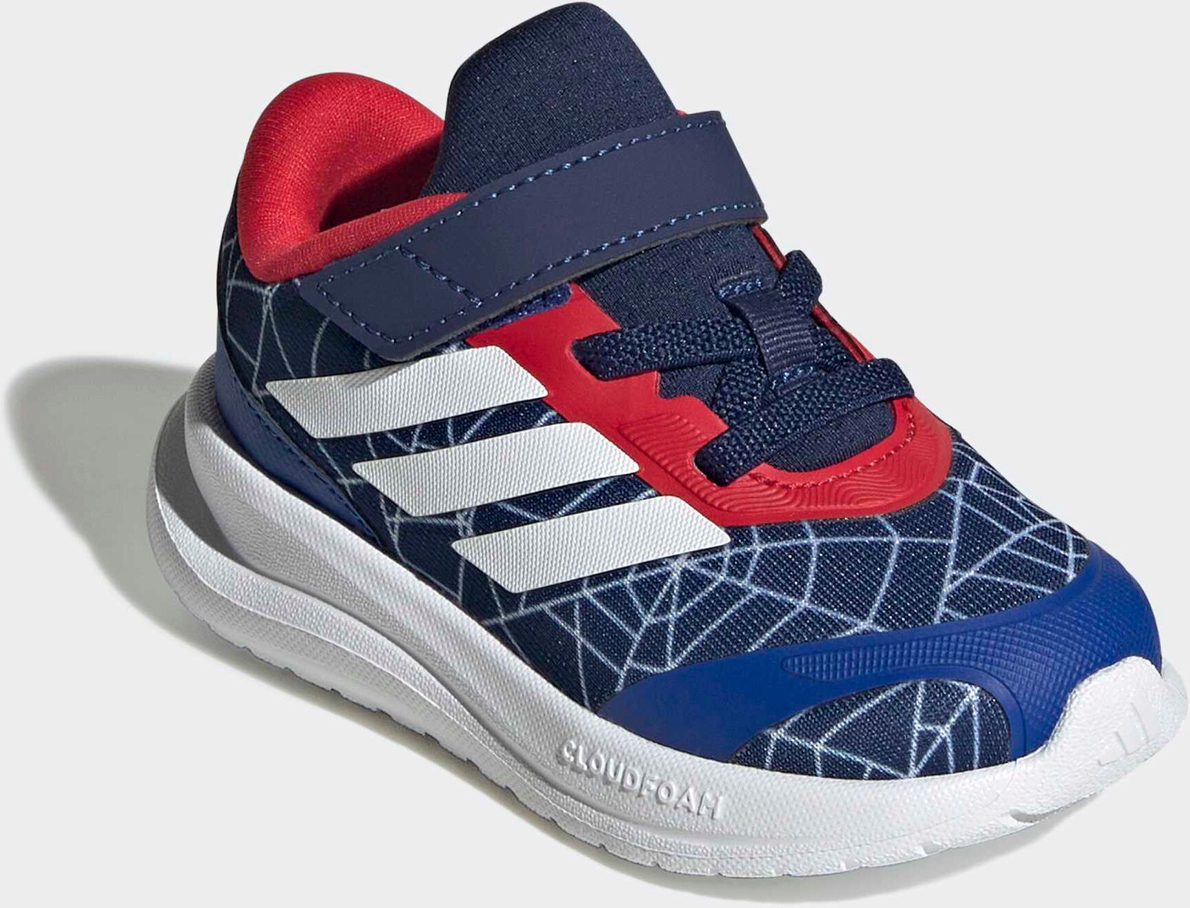 Sneaker ADIDAS SPORTSWEAR "ADIDAS MARVEL SPIDER-MAN RUNFALCON 6 KIDS", Kinder, Gr. 25, blau (dunkelblau, ftwr weiß, pure ruby), Synthetik, Textil, Schuhe Sneaker, für Kinder dunkelblau, ftwr weiß, pure ruby 25