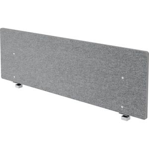 Hammerbacher Tischtrennwand Basic, grau, Akustik-Trennwand mit Filzbezug, 159,5 x 50cm