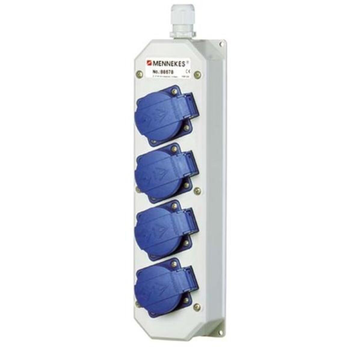 Mennekes 88678 Type F Stopcontact - Blauw/Wit - Kunststof - IP44 - 230 V