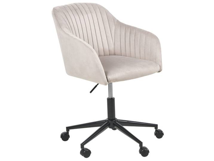 BÜROSTUHL Samtstoff Taupe Venice