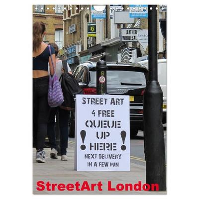 StreetArt London (Wandkalender 2027 DIN A4 hoch), CALVENDO Monatskalender