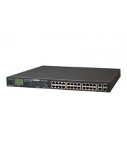 Planet Switch unmanaged 24 x 10/100 PoE+ + 2 x Kombi-Gigabit-SFP an Rack montierbar 300 W (FGSW-2622VHP)