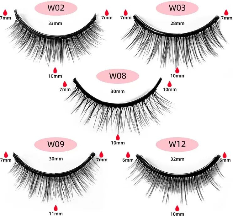 INF Selbstklebende Wimpern Little Devil - 3D Falsche Wimpern ohne Kleber