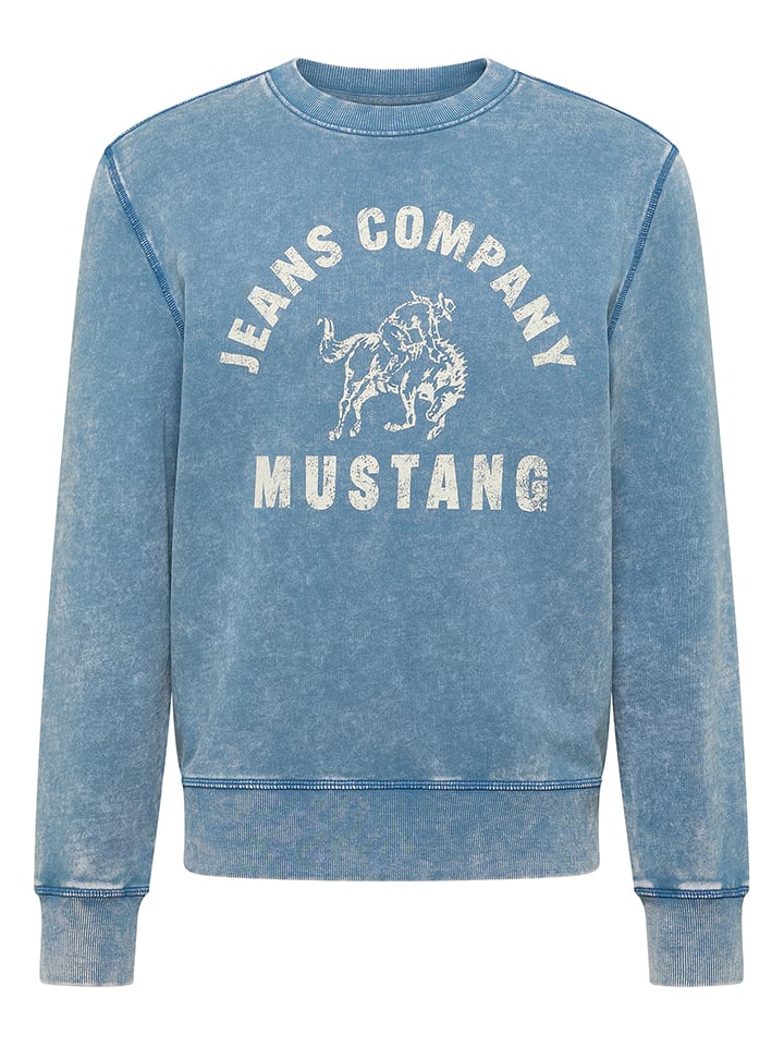 Mustang Sweatshirt "Clio" in Blau - M