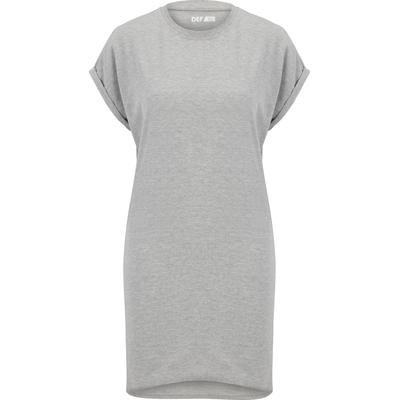 Shirtkleid DEF "DEF Damen Agung Dress", Damen, Gr. S, US-Größen, grau, 100% Baumwolle, unifarben, normal, Rundhals, Kleider Shirtkleid
