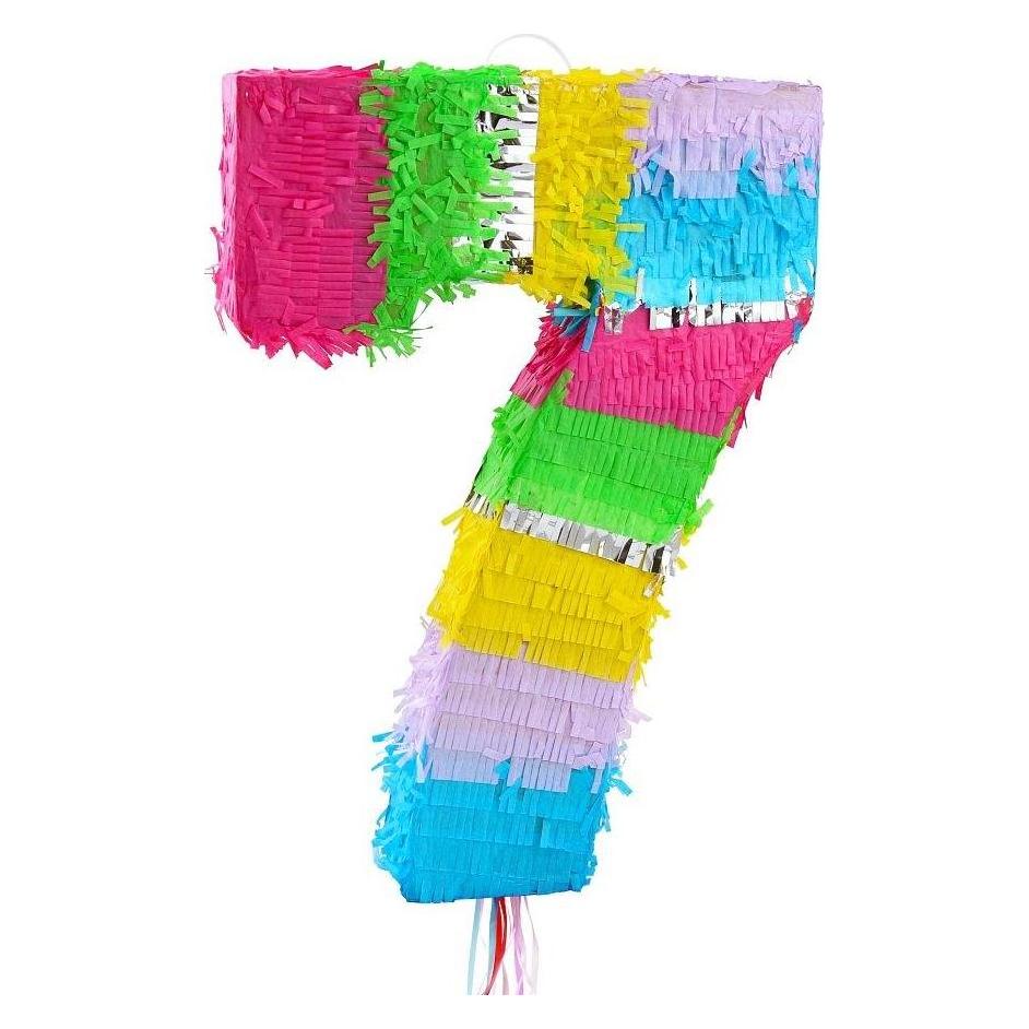 GoDan Piñata Nummer 7 Pastell 50x35x7,5cm (1 Stk.) (WM-PCP7)