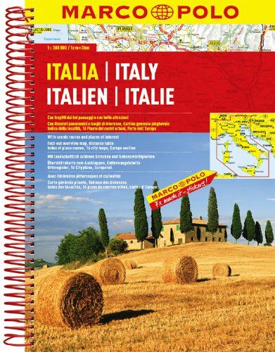 Marco Polo - MARCO POLO Reiseatlas Italien 1:300.000: Mit landschaftlichen schönen Strecken und Sehenswürdigkeiten. Übersichtskarte zum Ausklappen, Entfernungstabelle, 16 Citypläne, Europateil - Preis vom 30.09.2026 22:30:23 h