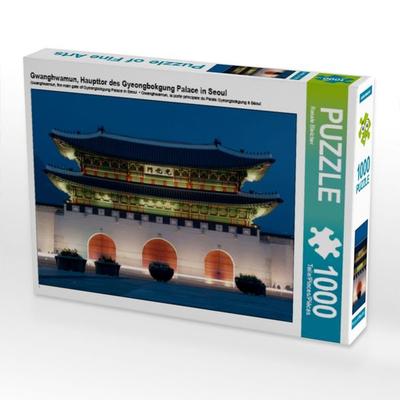 CALVENDO Puzzle Gwanghwamun, Haupttor des Gyeongbokgung Palace in Seoul | 1000 Teile Lege-Größe 64x48cm Foto-Puzzle für glückliche Stunden