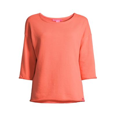 Sweatshirt SALZHAUT "Sweatshirt HEVEN", Damen, Gr. S, rot (coral), Obermaterial: 65% Baumwolle CO. 35% Polyester PES., Sweatshirts Sweatshirt