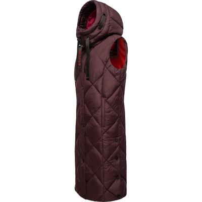 Steppweste NAVAHOO "Schnuckel", Damen, Gr. M (38), rot (weinrot), Oberstoff: 100% Polyester. Futter: 100% Polyester. Wattierung: 100% Polyester, lässig geschnitten ca. Mitte Wade, hoch geschlossener Ausschnitt, Westen Steppweste, warme Damen...