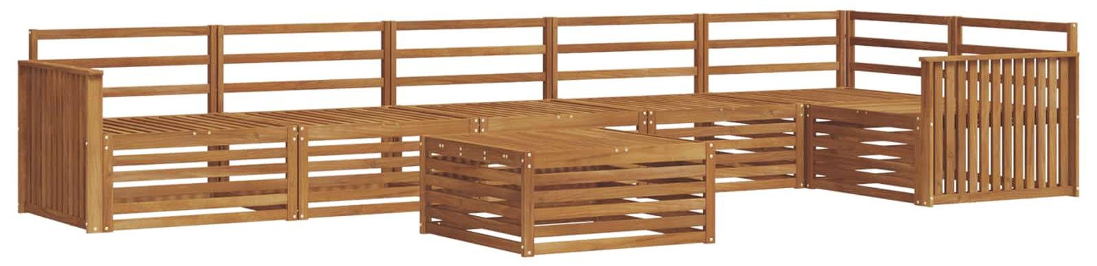 Outdoor-Sofagarnitur 7 pcs Natur