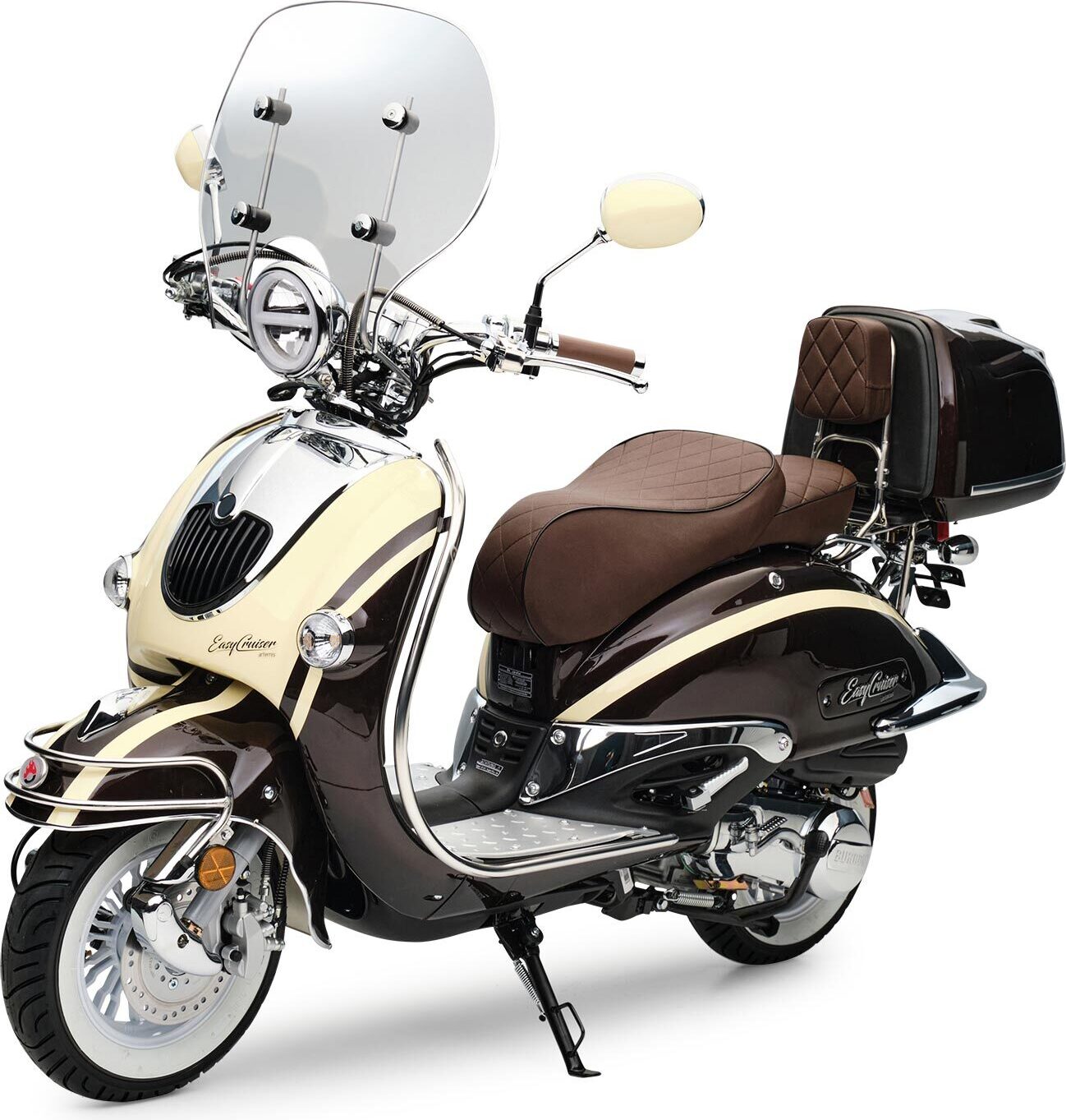 Motorroller 125 ccm Burnout EasyCruiser Artemis 85 km/h Euro 5+ Braun/Beige