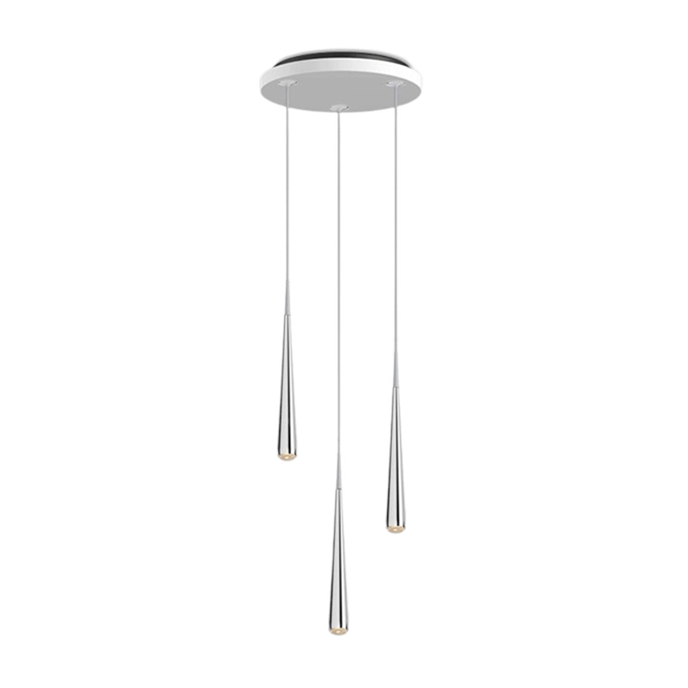 GRAU NiceOne Rain Trio 30 LED Deckenleuchte (Aluminium poliert / grau / weiß) Aluminium poliert / grau / weiß CNO03-0