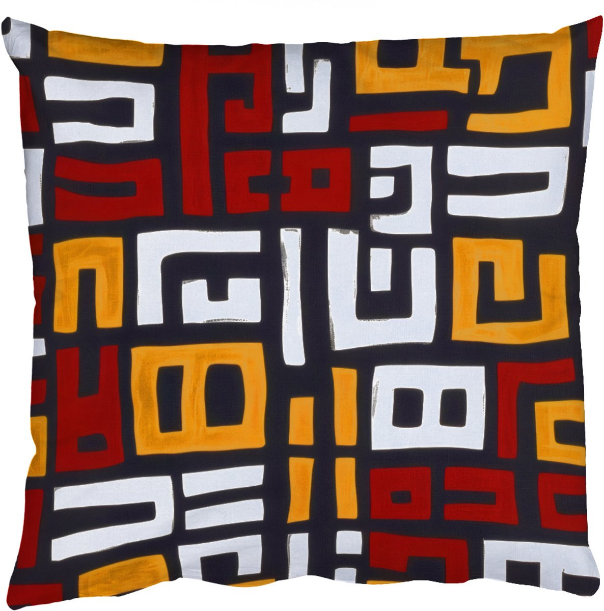 PillowMonkey Sierenkussen Abstract Patroon Rood 50 x 50 cm