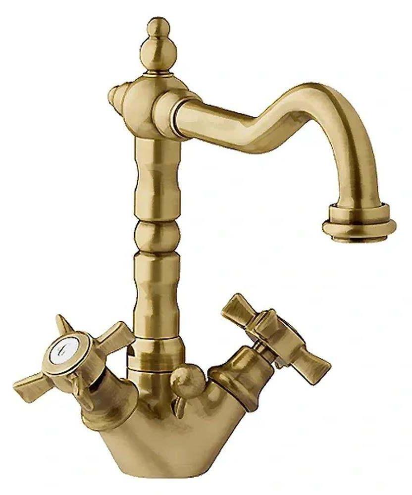 Hochwertige Waschtischarmatur mit hohem Auslauf Bronze Retro