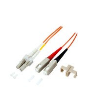 EFB Elektronik EFB-Elektronik Patch-Kabel LC Multi-Mode M bis SC multi-mode M 15 m Glasfaser 50/125 Mikrometer OM4 halogenfrei violett (O0323.15)