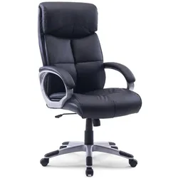 Midori XXL Chefsessel Drehstuhl Bürostuhl Bürosessel Stuhl Sportsitz Kunstleder Schwarz