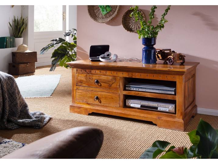 TV-Board Akazie 115x48x50 honig lackiert OXFORD #0317