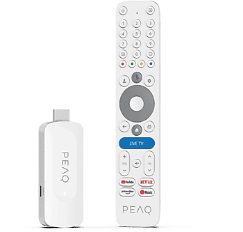 Mando a distancia - PEAQ PGS 4000, 8GB, 4K, Plug & Play, Blanco