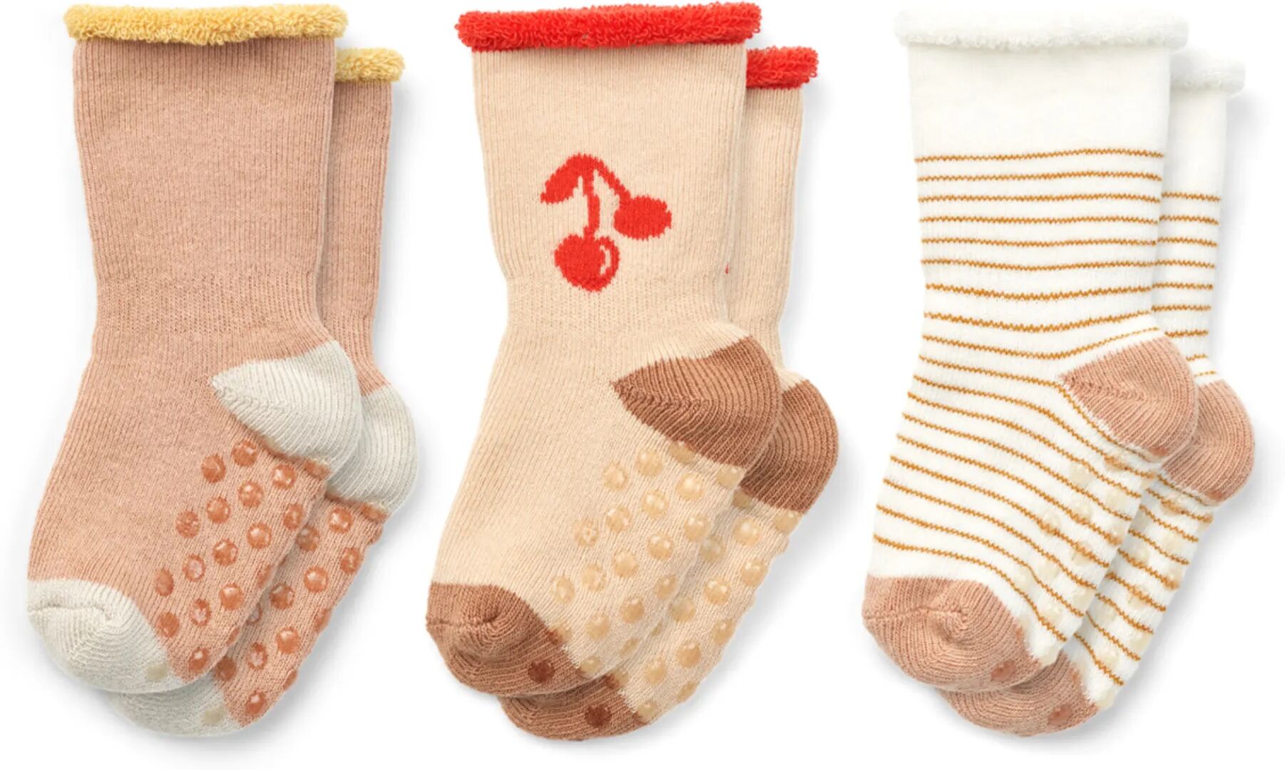 Liewood Lot 3 Chaussettes Antidérapantes Eloy Rose pâle 17/18