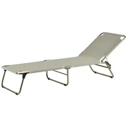 Gartenliege Amigo aus Aluminium, 3-fach verstellbar, modernes Design, taupe, leicht und wetterfest