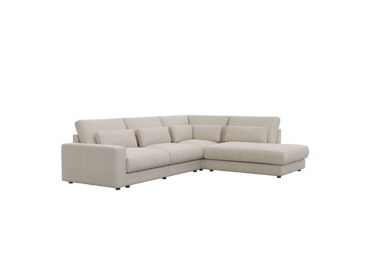 Canapé d'angle en tissu beige - angle droit