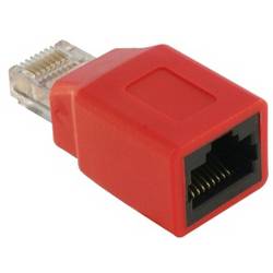 Delock RJ45 Netzwerk Adapter Kabel [1x RJ45-Stecker - 1x RJ45-Buchse] 45 m Rot 65025