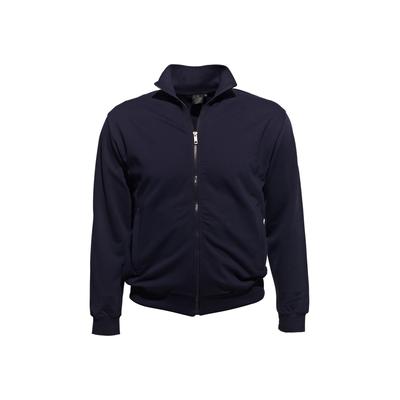 Sweatjacke AHORN SPORTSWEAR, Herren, Gr. 6XL, blau (dunkelblau), 100% Baumwolle, bestickt, unifarben, normal, hoch geschlossener Ausschnitt, Sweatjacken Sweatjacke, in sportlichem Design