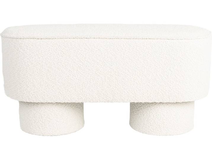 Housecraft Living Marcos Bankje Bouclé Wit