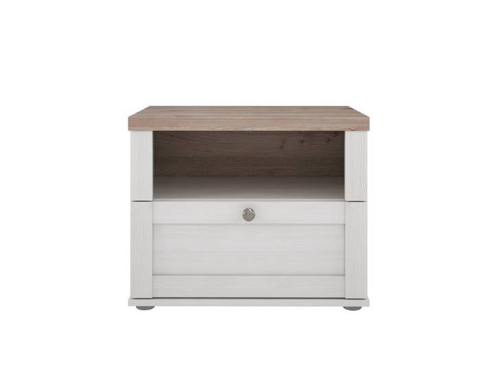 freiraum Nachtkonsole ILOPPA, 1 Fach, 1 Schub, Schnee Eiche / Nelson Eiche - 55,4x45x34,4cm (BxHxT)