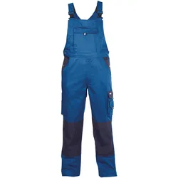 DASSY® Versailles Zweifarbige Latzhose mit Kniepolstertaschen - kornblau/dunkelblau - 60
