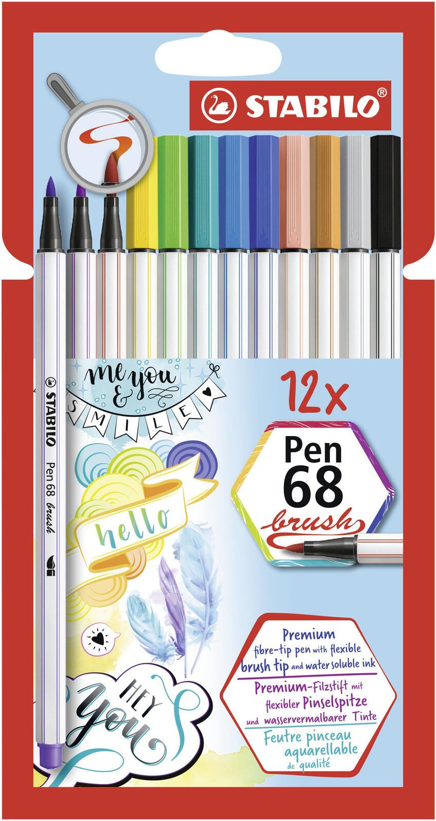 STABILO Brush-Pens Mehrfarbig 568/12-21