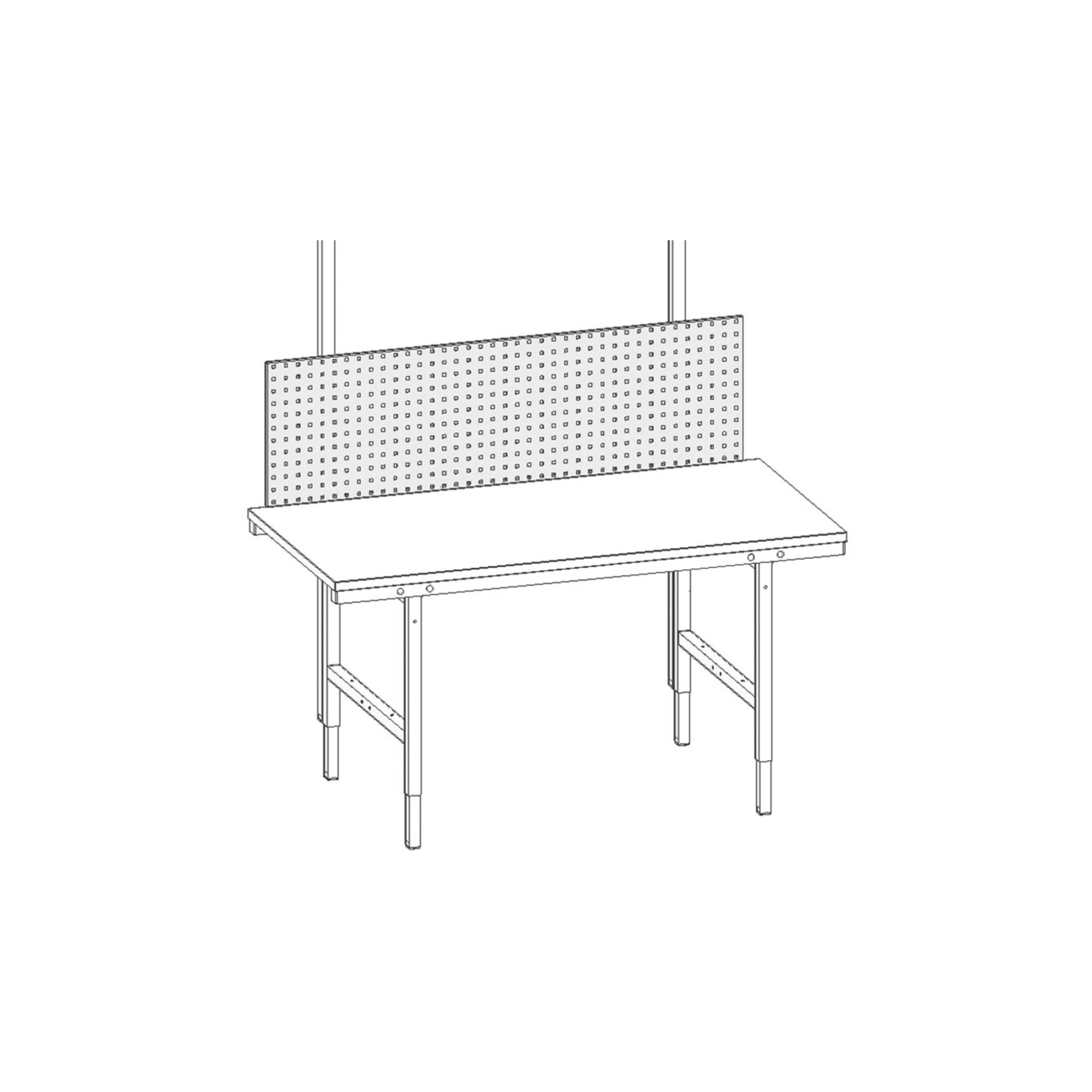 Rocholz Lochblech-Rückwand SYSTEM 1600 BxH 1500x450 mm 1/3 Schlitzblech und 2/3 Lochblech (707116)