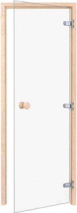 Saunatür Classic - Erle / Glas Klar / 80 x 200