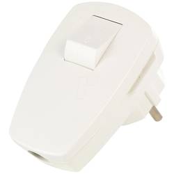 Bachmann 911.271 Schutzkontaktstecker Kunststoff mit Schalter 250 V Weiß IP20