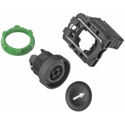 Marantec Einbau-Drucktaster "Pfeil nach unten", Schwarz mit weißem Pfeil, 1 Schließer, 22 mm