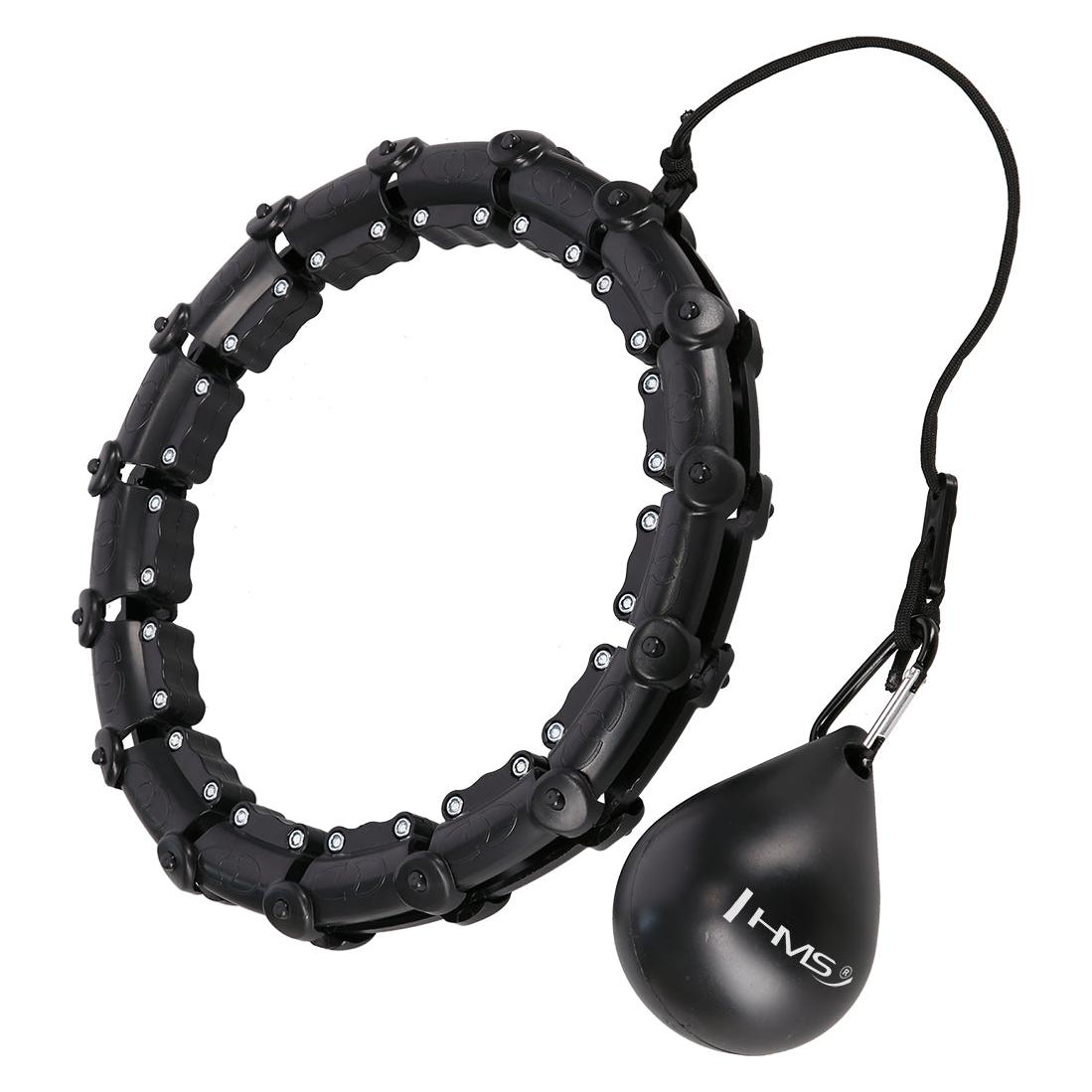HMS Hhw11 Plus Size Hula Hop Black Z Wypustkami I Obciążnikiem (100 cm, 300 g) (17-44-522)