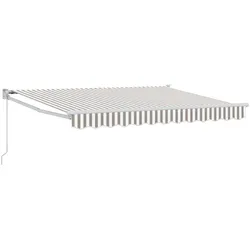 vidaXL, Markise, Ausziehbare Markise Hellgrau und Weiss 3 x 2,5 m (3 m)